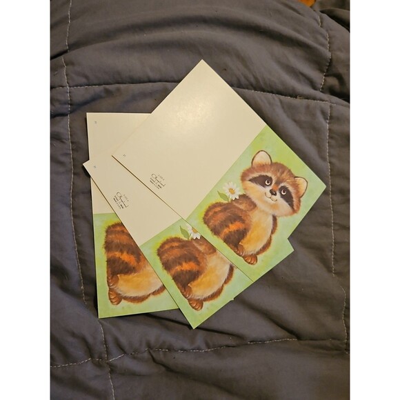 Vintage Olympicard Note Cards 4 Cute Animal Designs Lot Of 13 Cards New Unused - Picture 9 of 11